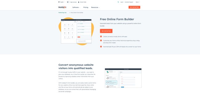 Hubspot Free Online Form Builder